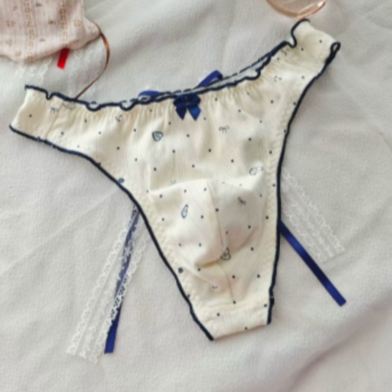Boxer Shorts Modal - Japanse Nieuwe Zoete Bloemige Strik Cross-dressing