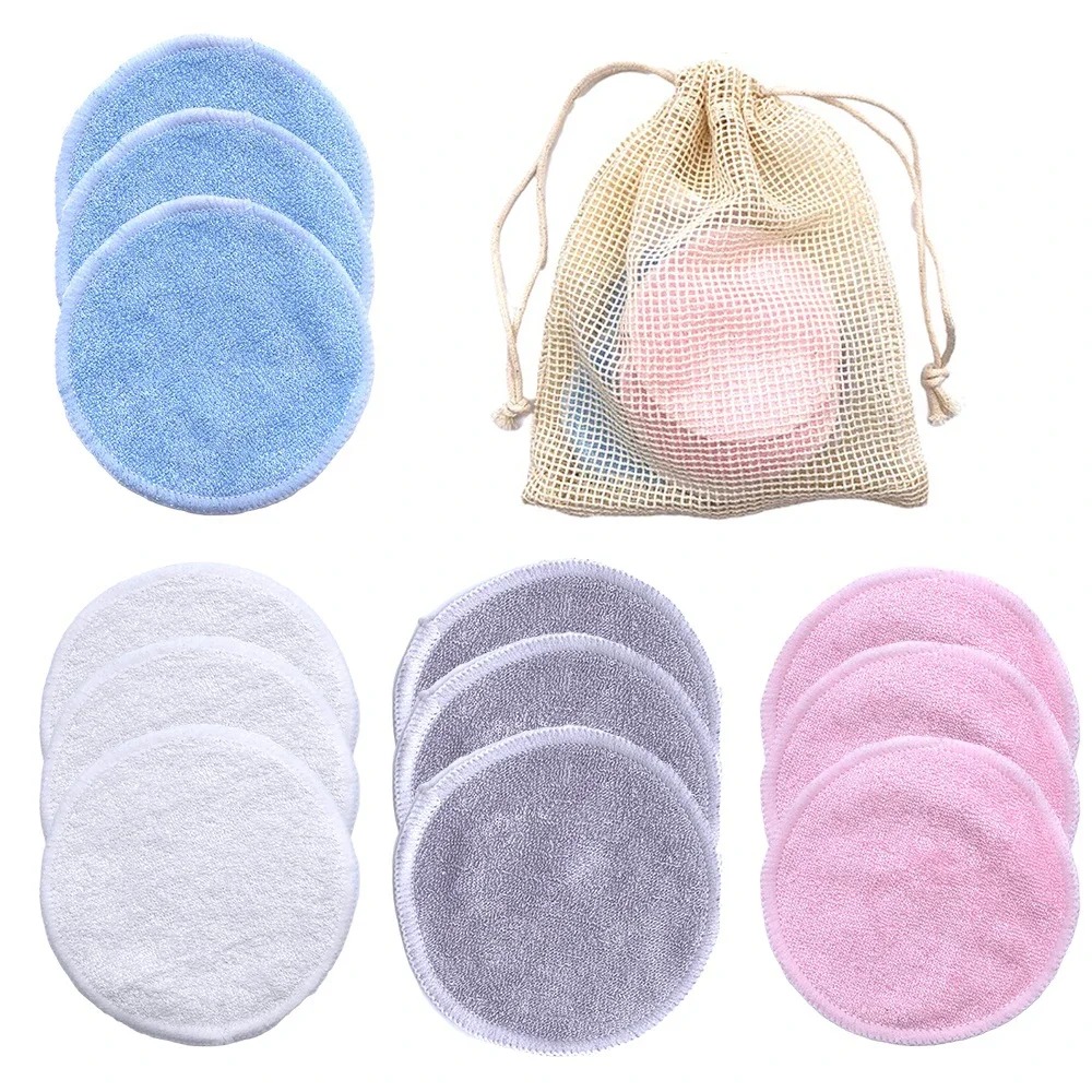 Bamboo Fiber Trunk - 10PC Herbruikbare Make-Up Remover Pads Wasbare