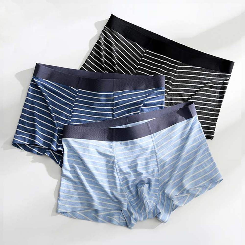 Boxer Shorts Modal - Herenslips met zachte strepen, U-zakje, naadloze,
